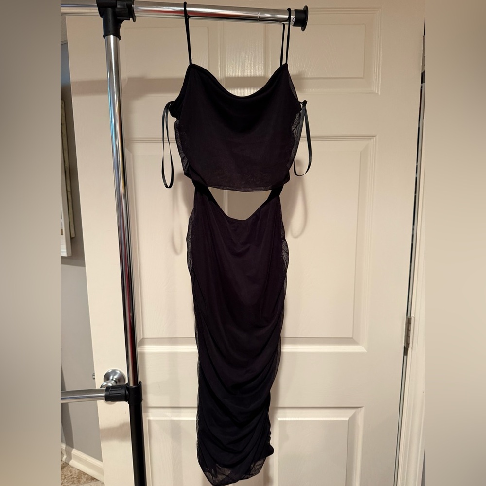 Windsor Black Cut Out Ruched Bodycon Dress